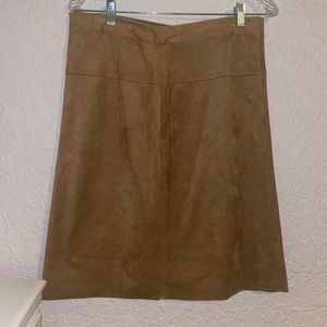 Brown/tan suede skirt
